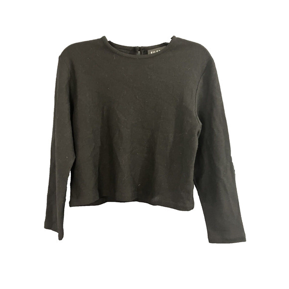 Eileen Fisher 100% Wool Vintage Crew Neck Sweater Size Small Key Hole Vtg - Picture 1 of 7